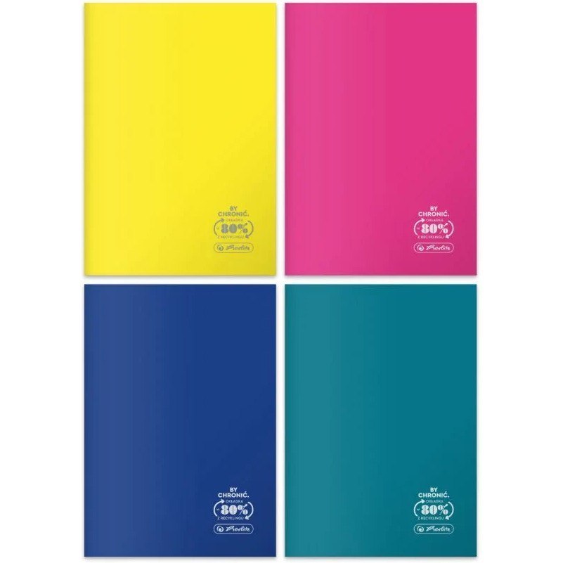 NOTEBOOK A4 60 SHEETS CHECKED PP COLORS PACK OF 5 PCS. HERLITZ 9552381 HERLITZ